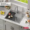 25&rdquo; Workstation Kitchen Sink&nbsp;Drop-In Top Mount&nbsp;16 Gauge&nbsp;Stainless Steel Single Bowl with&nbsp;WorkFlow&trade; Ledge&nbsp;and Accessories
